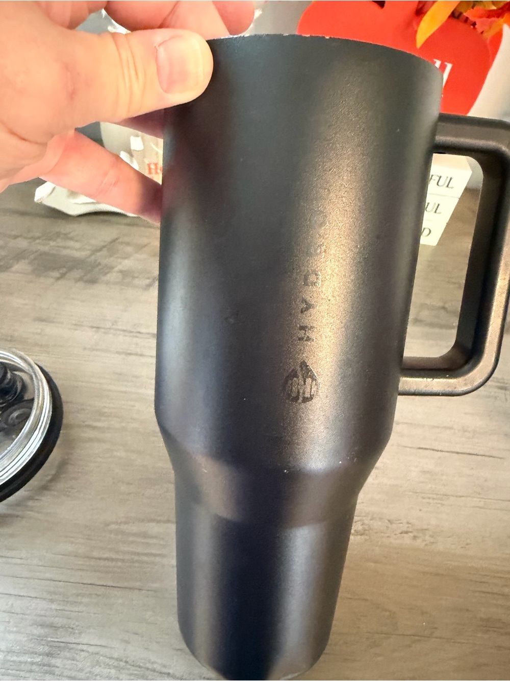 HydroJug Matte Black Travel Tumbler with Handle
